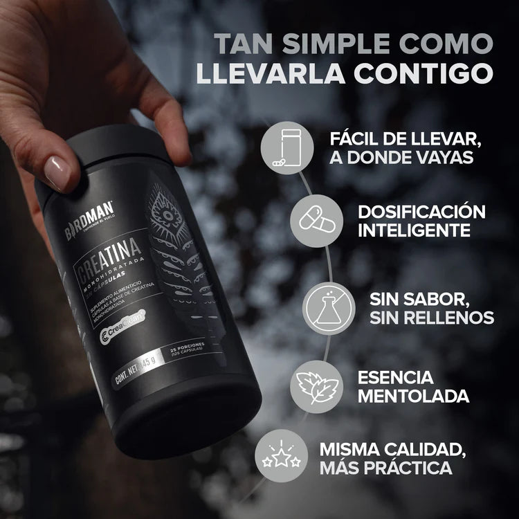 Creatina Birdman en capsulas 125 caps