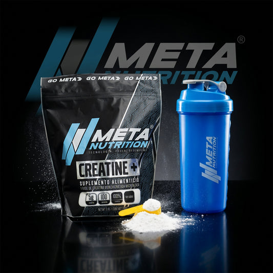 Creatine+ Meta Nutrition Alta Pureza 100 servicios 500g.