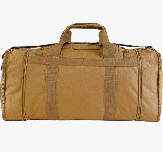 Maleta Tactica Gym highland tactical. Doble compartimento frontal Camel