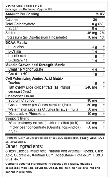 Tabla Nutrimental Cell-Tech Hyper-Build Muscletech Preentreno