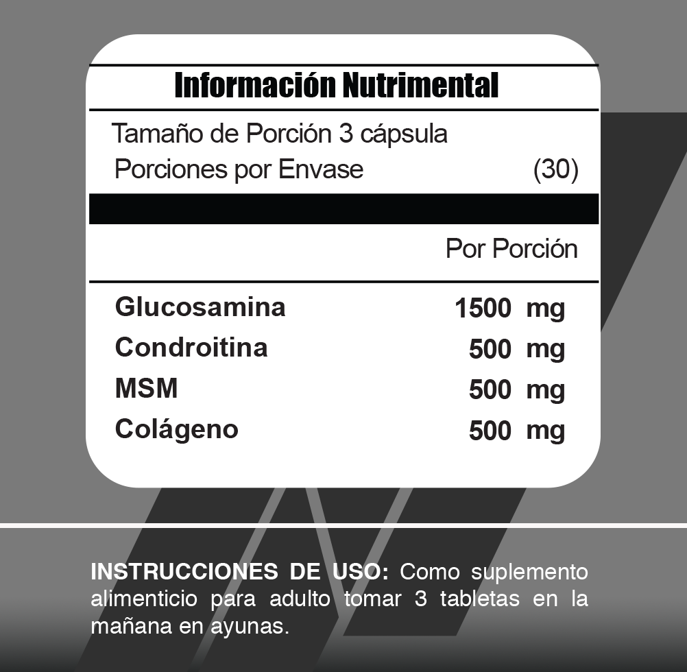 Glucosamina Y Condroitina Con Msm Y Colágeno
