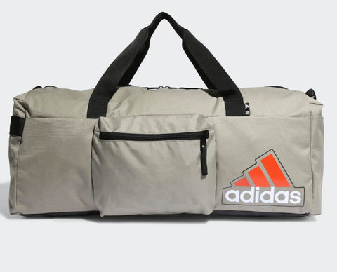 Maleta Adidas Beige con logo naranja