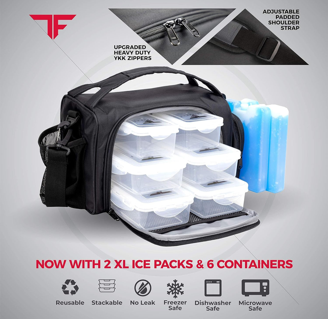 Lonchera Termica ThinkFit para 6 comidas Morada