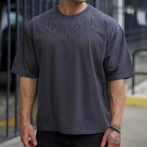 YOUNGLA 4106 - Dark Wave Tees PLAYERA GRIS DARK WAVE