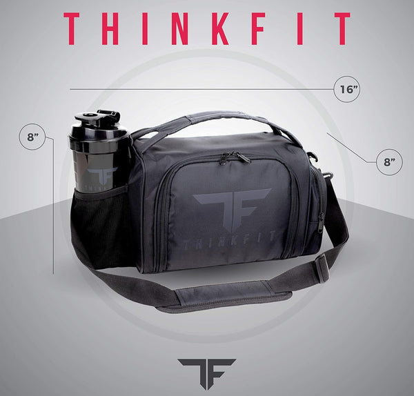 Lonchera Termica ThinkFit para 6 comidas Negra