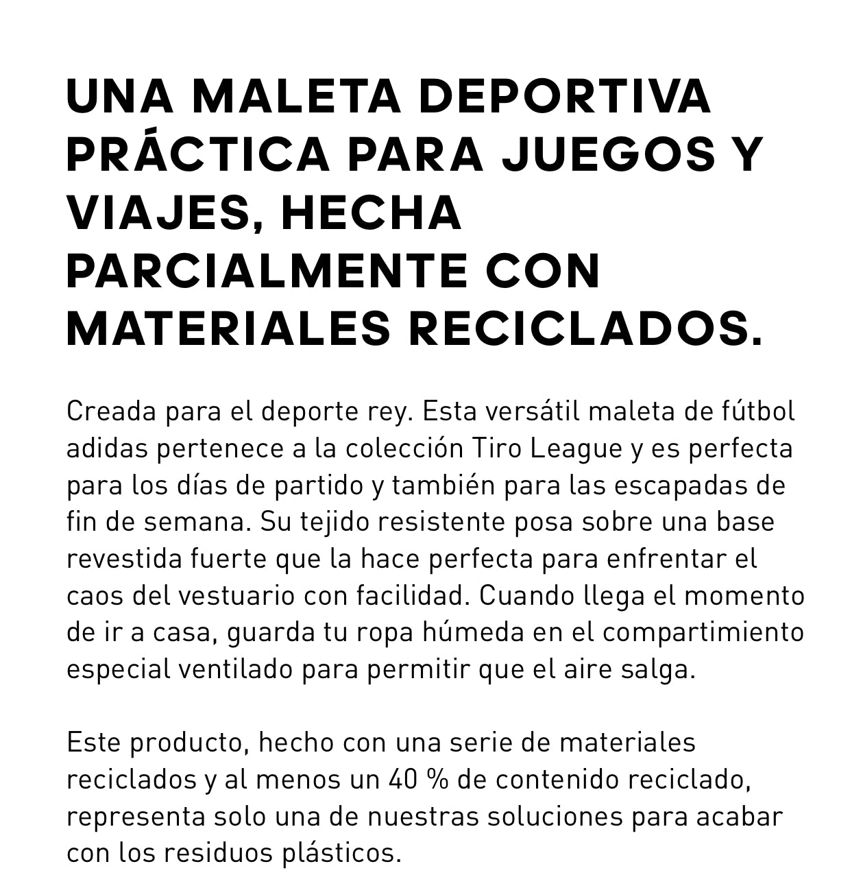 Maleta deportiva Adidas mediana negra