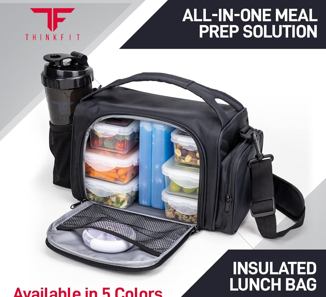 Lonchera Termica ThinkFit para 6 comidas Morada