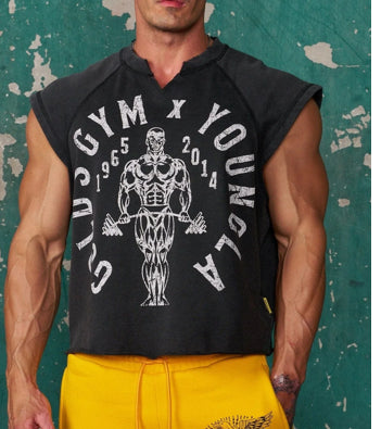 YOUNGLA 5069 Goldsgym Vitange cutis playera