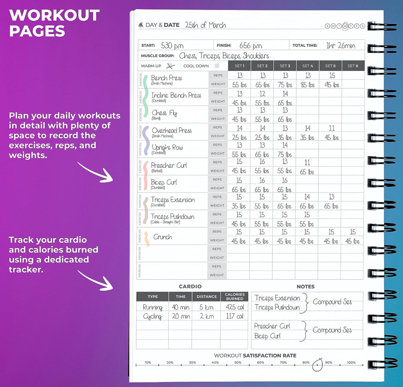Diario Fitness de Objetivos y Progeso