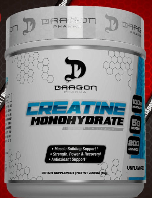 Creatina Dragon Pharma 1 Kg, 200 servicios.