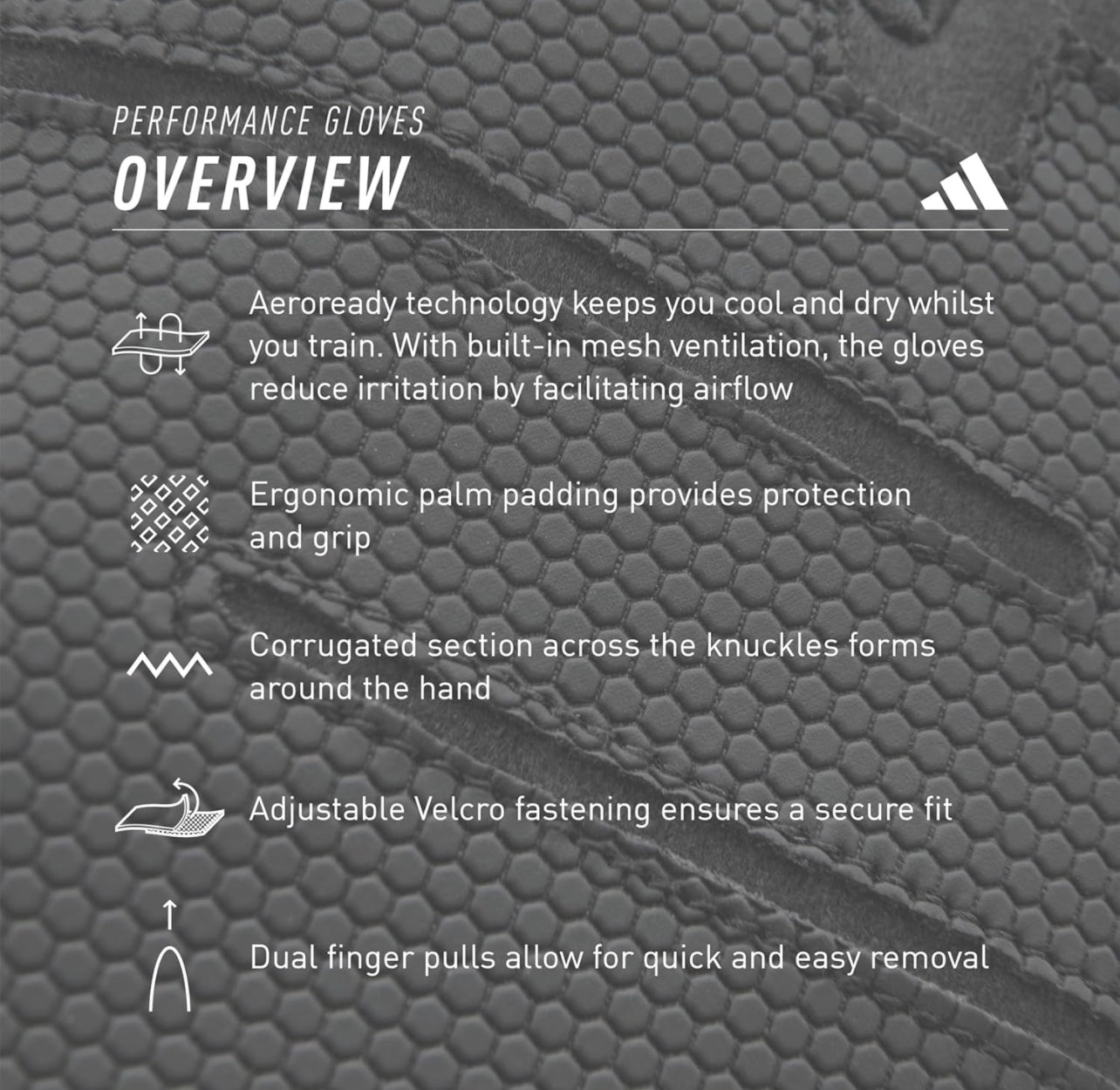 Guantes Adidas con canillera corta
