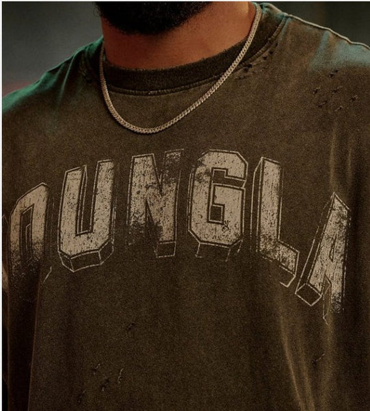 YOUNGLA 3054 - Playera sin mangas gris Scuffed Cloud Cut-offs