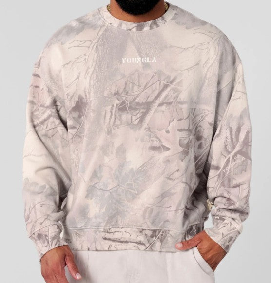 YOUNGLA 5206 - Tree Camo Collection - Crewnecks Color Beige