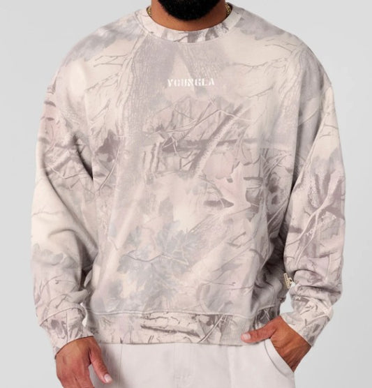 YOUNGLA 5206 - Tree Camo Collection - Crewnecks Color Beige