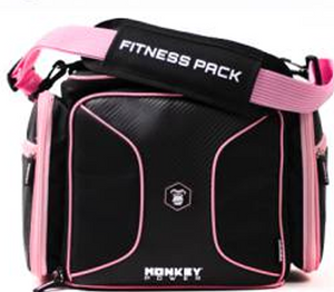 MALETA FITNESS PACK 2.0 NEGRA CON ROSA