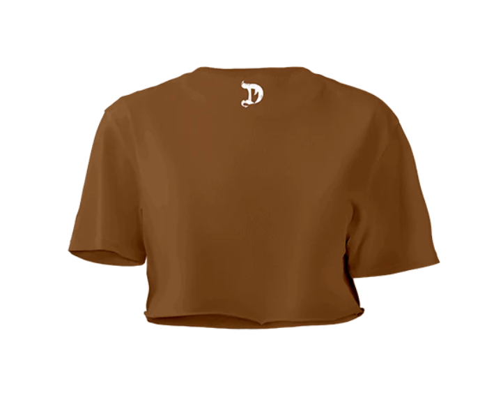 Playera Dragon FALLOUT OVERSIZED CROP TOP Café