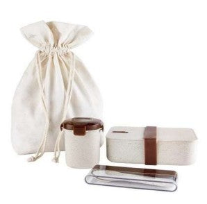 Loncher Eco-Bag con Tuppers y Cubiertos