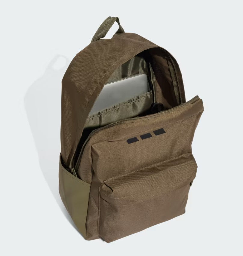 Mochila Adidas Beige con Cafe con negro