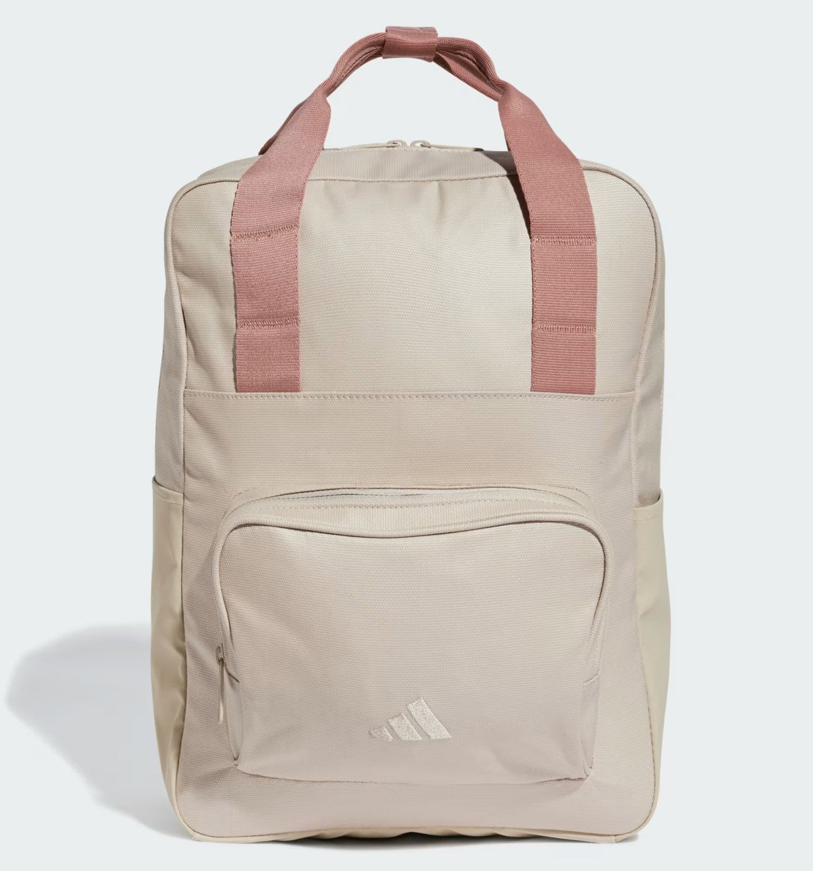Mochila Adidas Cuadrada Beige con rosa