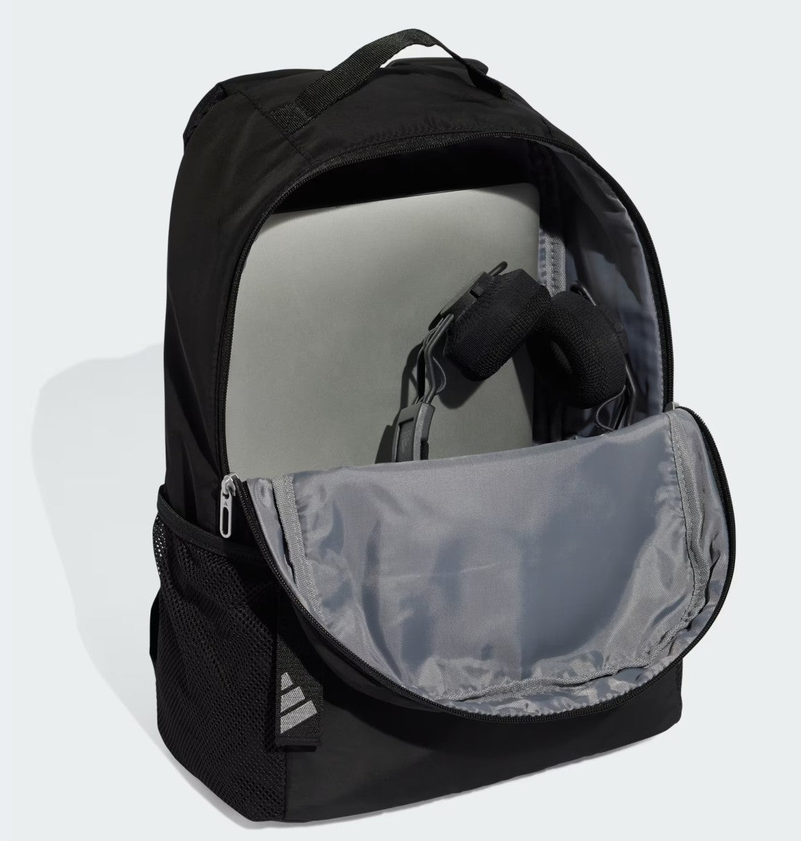 Mochila Adidas Negra logo  frontal 2025