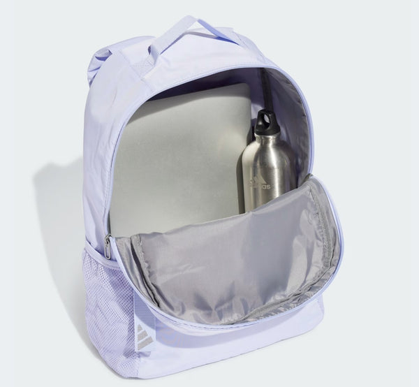 Mochila Adidas morada logo frontal
