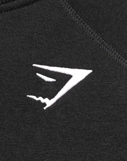 GS Sudadera negra cuello redondo