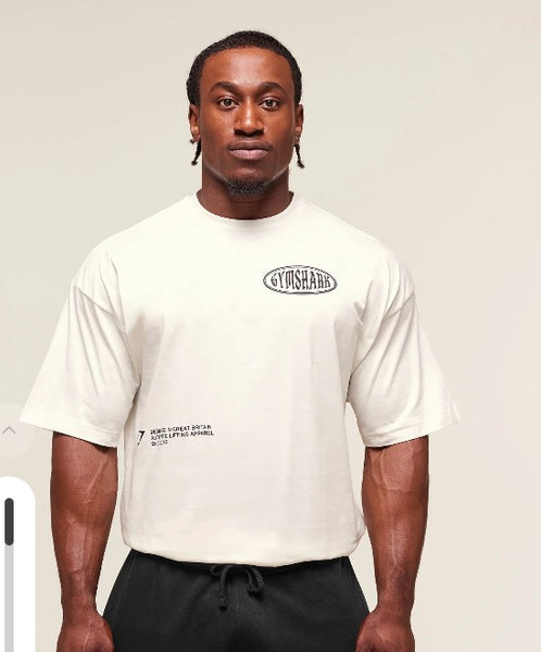 GS Playera Beige logo ovalado