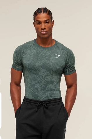 GS Playera stretch Apex Seamless T-Shirt verde