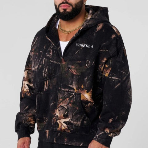 SUDADERA YOUNGLA 5116 - Tree Camo Collection - Zip Ups
