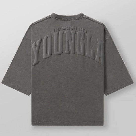 YOUNGLA 4138 - Foundation Cropped Tees GRIS