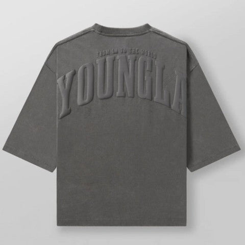 YOUNGLA 4138 - Foundation Cropped Tees GRIS