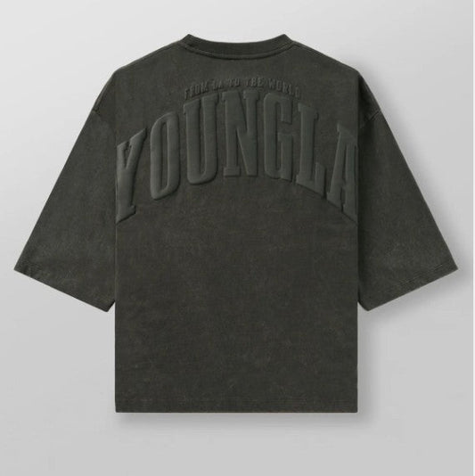 YOUNGLA 4138 - Foundation Cropped Tees VERDE QUEMADO