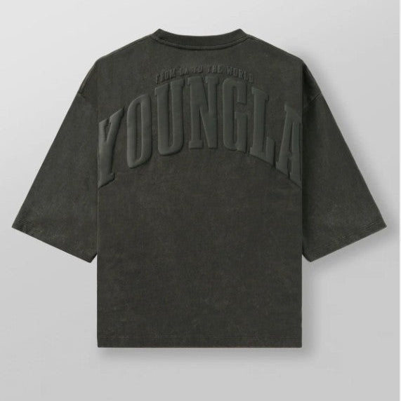 YOUNGLA 4138 - Foundation Cropped Tees VERDE QUEMADO