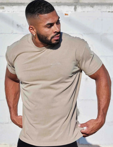 YOUNGLA 466 Tailored Tees Beige