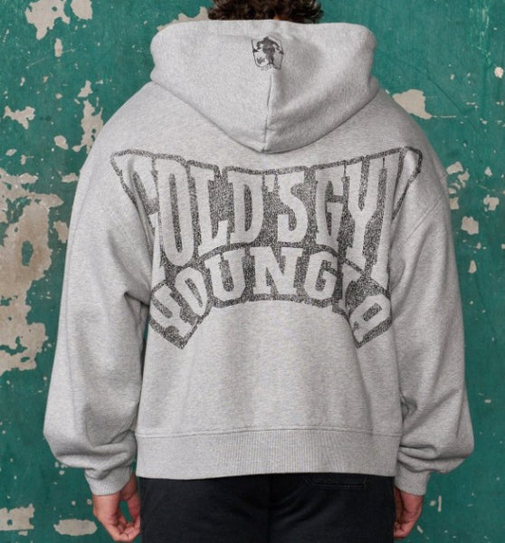 YOUNGLA 5162 - Golds Gym Throwback Zip-ups Sudadera Gris