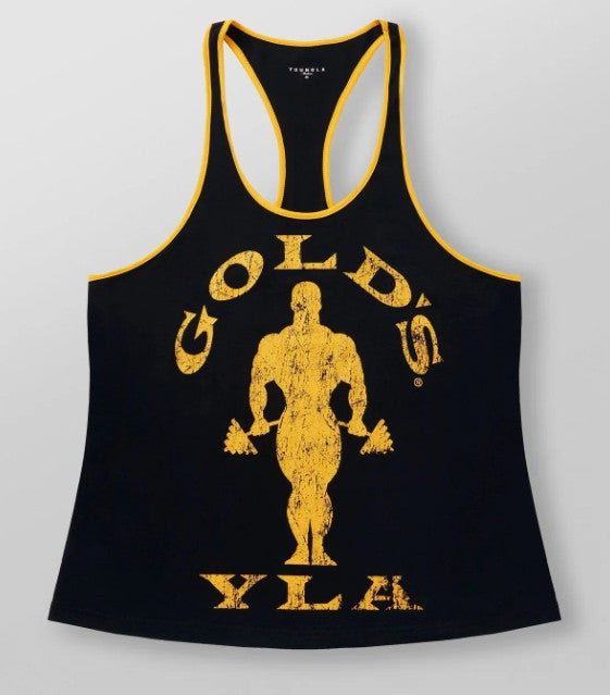 YOUNGLA 3014 - Golds Gym Classic Stringers negra con amarillo