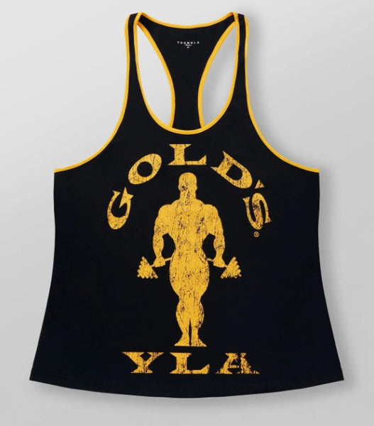 YOUNGLA 3014 - Golds Gym Classic Stringers negra con amarillo