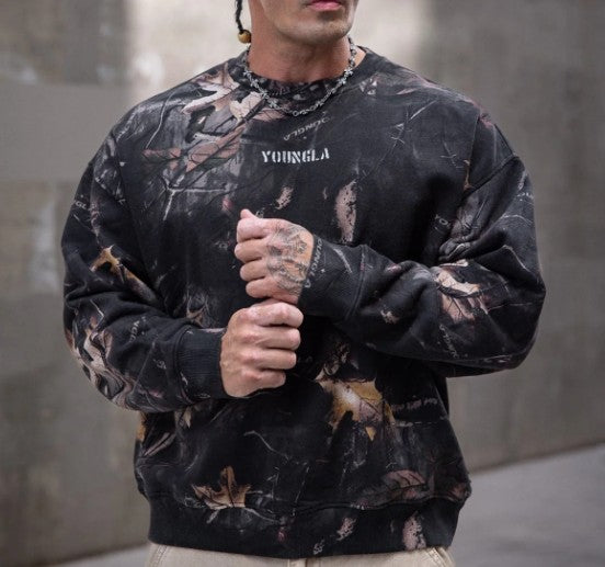 YOUNGLA 5206 - Tree Camo Collection - Crewnecks Color Negra