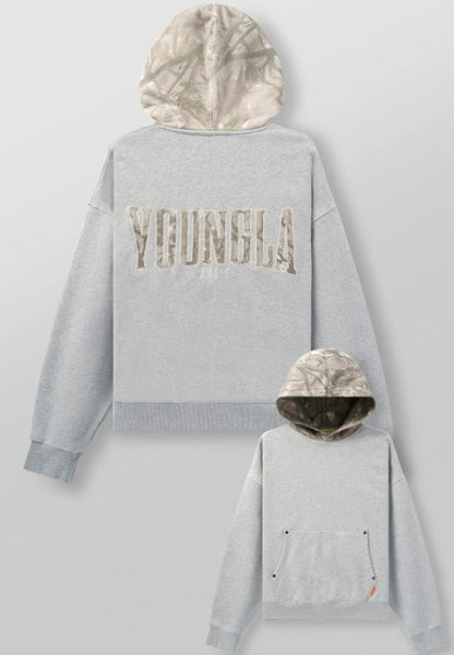 YOUNGLA 5098 - Tree Camo Hoodies Gris y camu