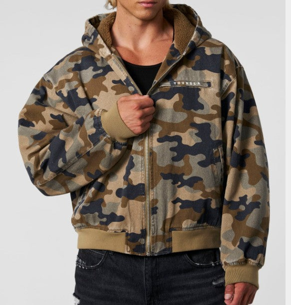SUDADERA YOUNGLA 5014 - Camo Bronco Jackets CAMUFLAJE BEIGE CLARA
