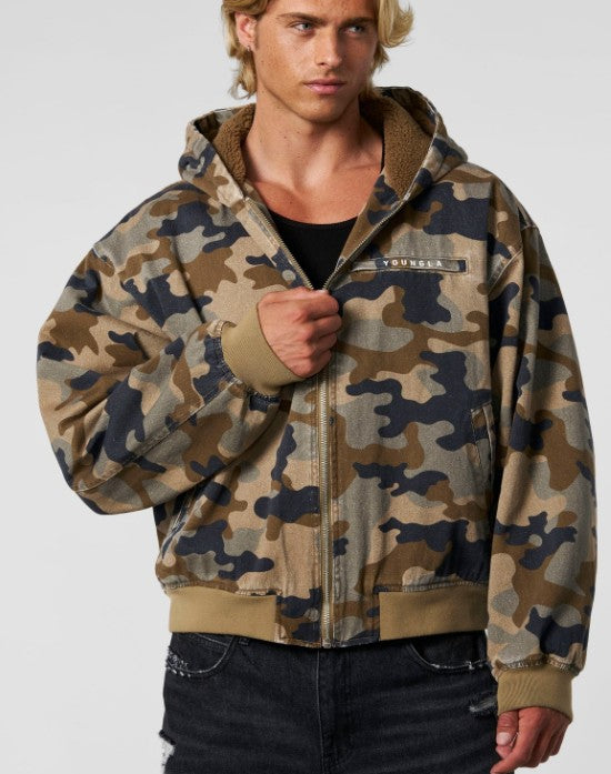 SUDADERA YOUNGLA 5014 - Camo Bronco Jackets CAMUFLAJE BEIGE CLARA