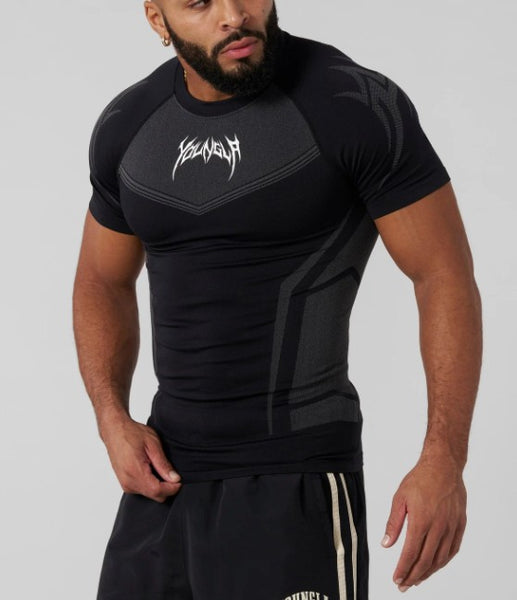 YOUNGLA 4041 - Warrior Compression Tees- NEGRA
