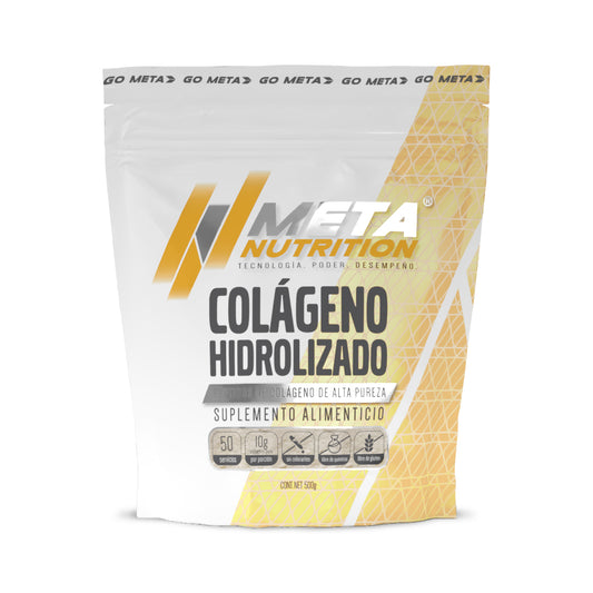 Colágeno Hidrolizado Puro Meta Nutrition. Grass Fed. 500g