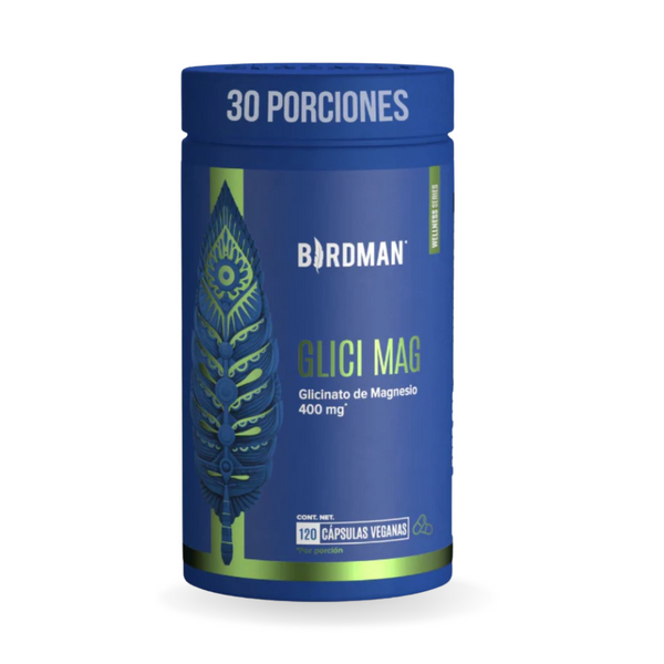 Glicinato de Magnesio Birdman- 120 Cápsulas - 30 Porciones