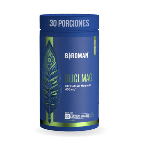Glicinato de Magnesio Birdman- 120 Cápsulas - 30 Porciones