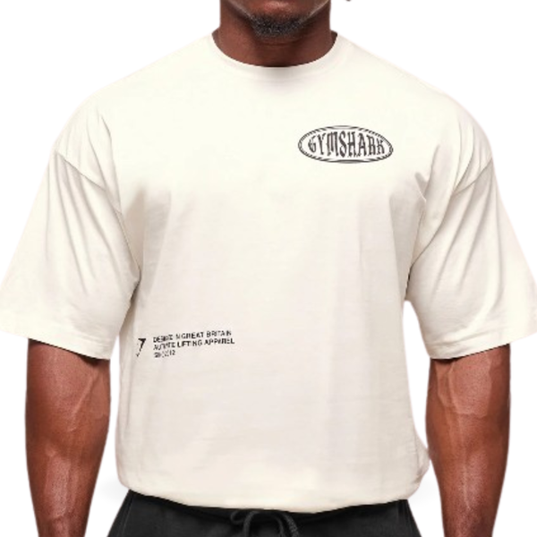 GS Playera Beige logo ovalado