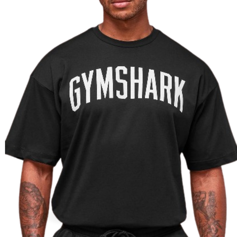 GS Playera Negra gymshark blanco