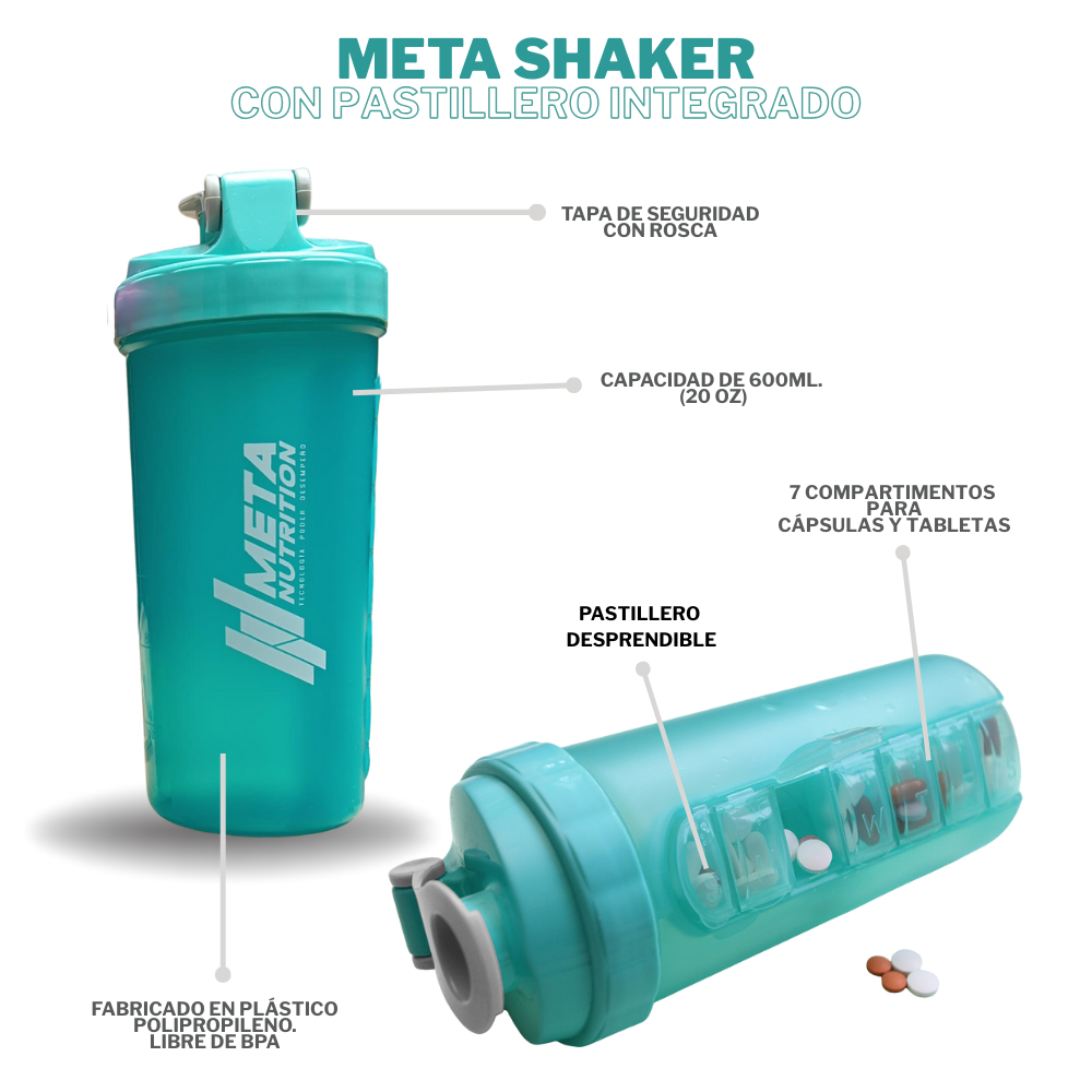 Meta Shaker con Pastillero Integrado.
