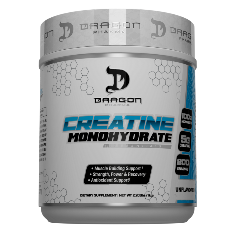 Creatina Dragon Pharma 1 Kg, 200 servicios.