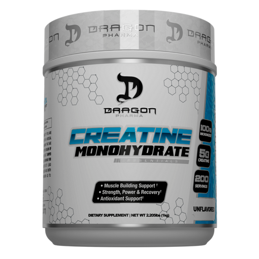 Creatina Dragon Pharma 1 Kg, 200 servicios.